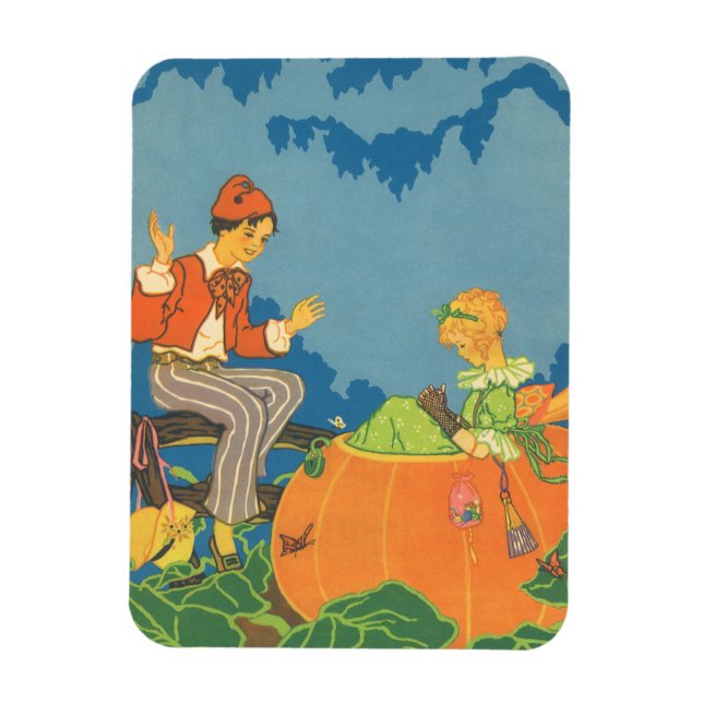 Peter Pumpkin Eater, Vintage Nursery Rhyme Magnet (Vertikal)