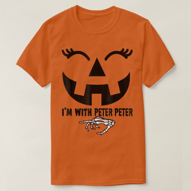 Peter Pumpkin Eater Wife Halloween Couple Costume  T Shirt (Design framsida)