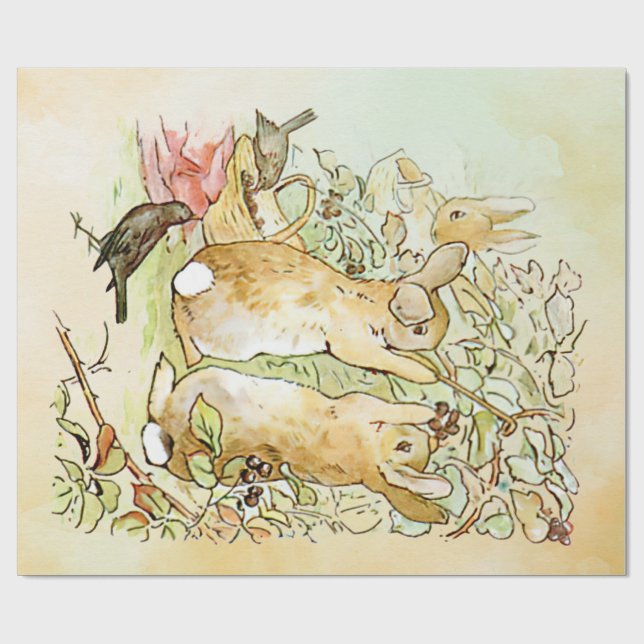 Peter Rabbit 4 Wrapping Papper Presentpapper (Platt)