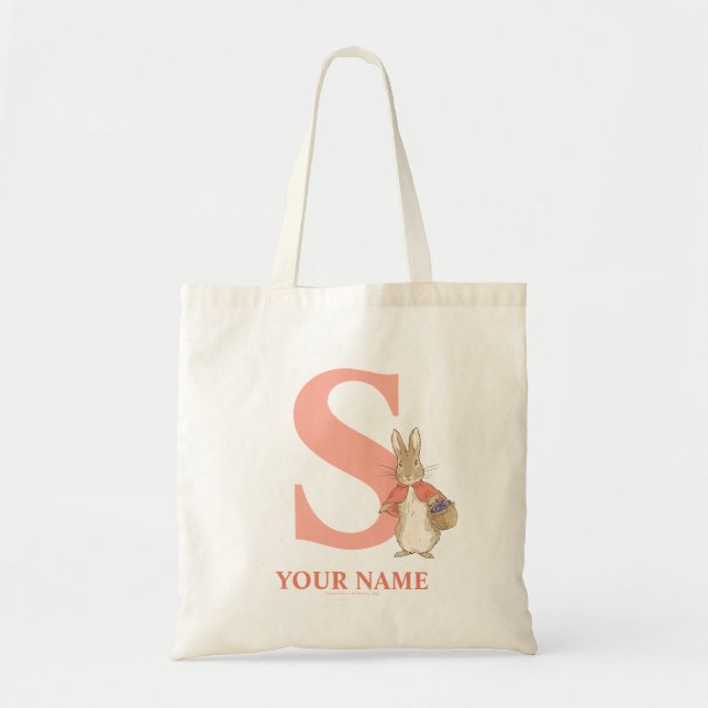 Peter Rabbit | Anpassningsbar Flopsy - Brev S Tote Tygkasse (Framsidan)