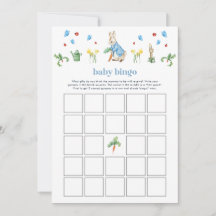 Peter Rabbit Baby Bingo Baby Shower Game