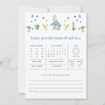 Peter Rabbit Baby Predictions and Advice Game