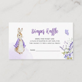 Peter Rabbit Baby Shower Blöja Lotteri Tilläggskort