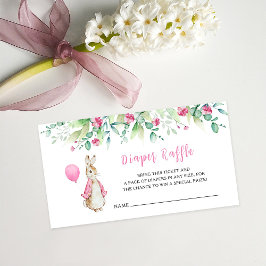Peter Rabbit Baby Shower Diaper Raffle Insert Card Tilläggskort