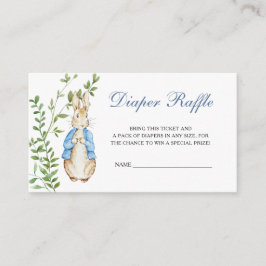 Peter Rabbit Baby Shower Diaper Raffle Tilläggskort