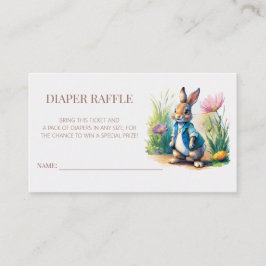 Peter Rabbit Baby Shower Diaper Raffle Tilläggskort