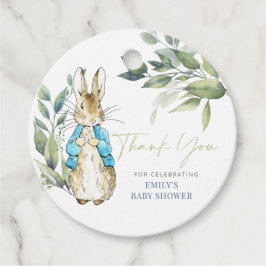 Peter Rabbit Baby Shower-inbjudan Gåvor Etiketter