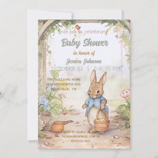 Peter Rabbit Baby Shower-inbjudan Inbjudningar