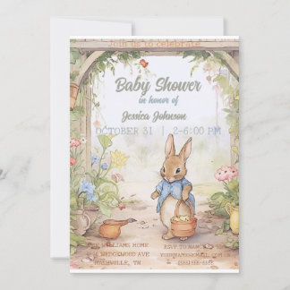 Peter Rabbit Baby Shower-inbjudan Inbjudningar
