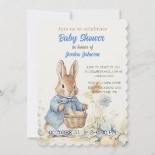Peter Rabbit Baby Shower-inbjudan Inbjudningar