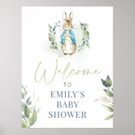 Peter Rabbit Baby Shower-inbjudan Poster