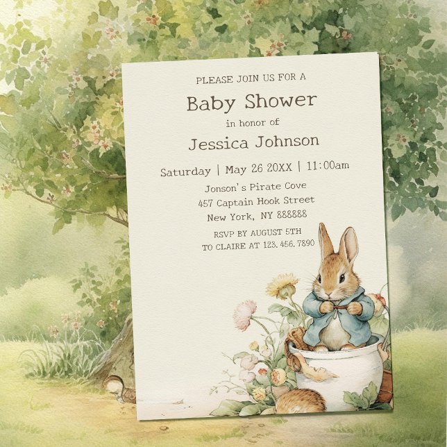 Peter Rabbit Baby Shower Inbjudningar (Skapare uppladdad)
