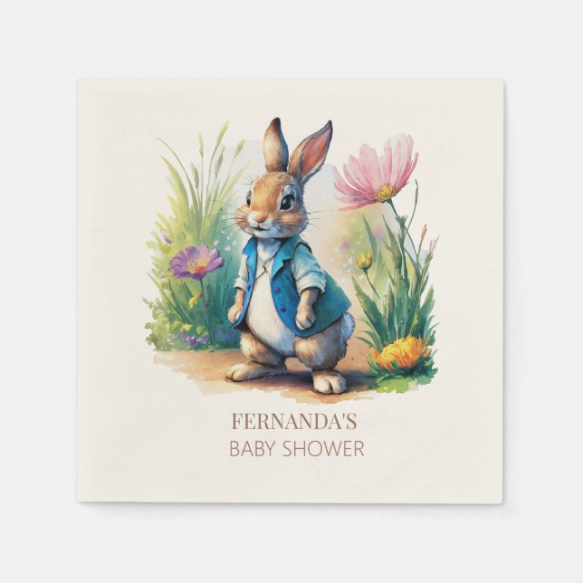 PETER RABBIT BABY SHOWER PAPPERSSERVETT (Framsidan)