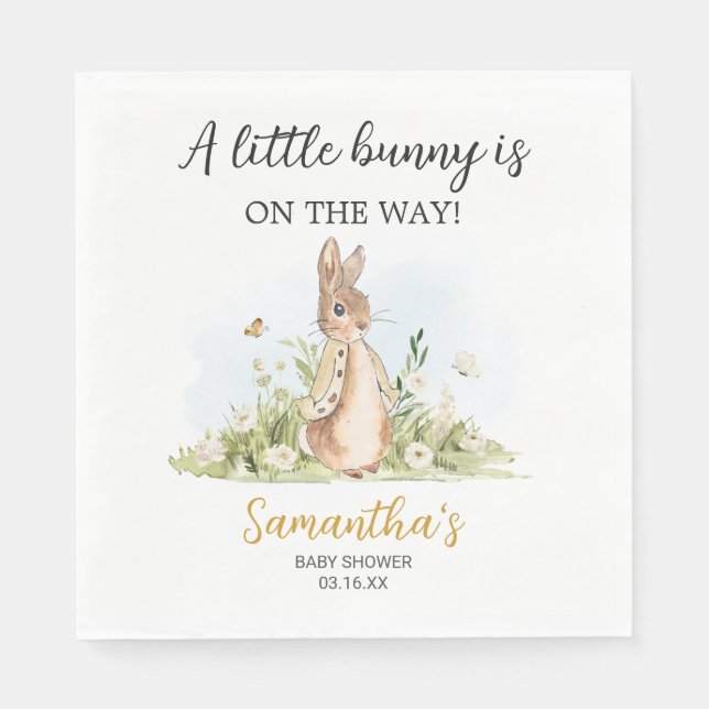 Peter Rabbit Baby Shower Pappersservett (Framsidan)