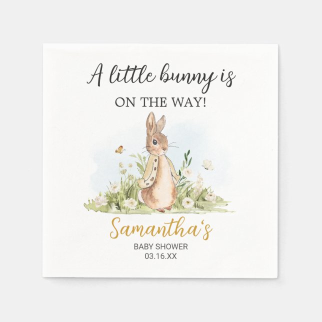 Peter Rabbit Baby Shower Pappersservett (Framsidan)