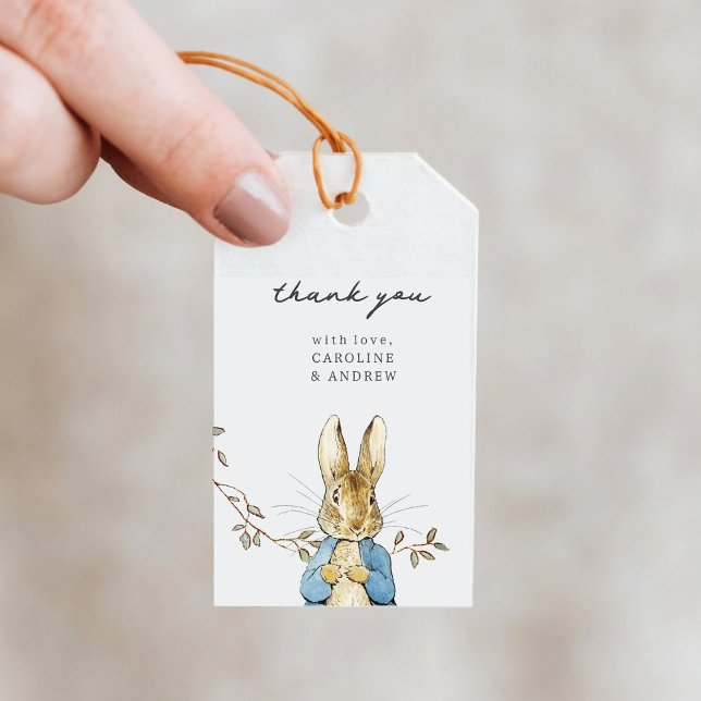 Peter Rabbit Baby Shower Tack Gift-Märkre Presentetikett (Skapare uppladdad)