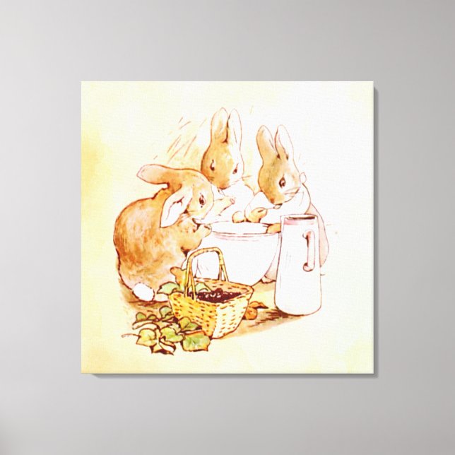 Peter Rabbit Beatrix Potter Canvastryck (Framsida)