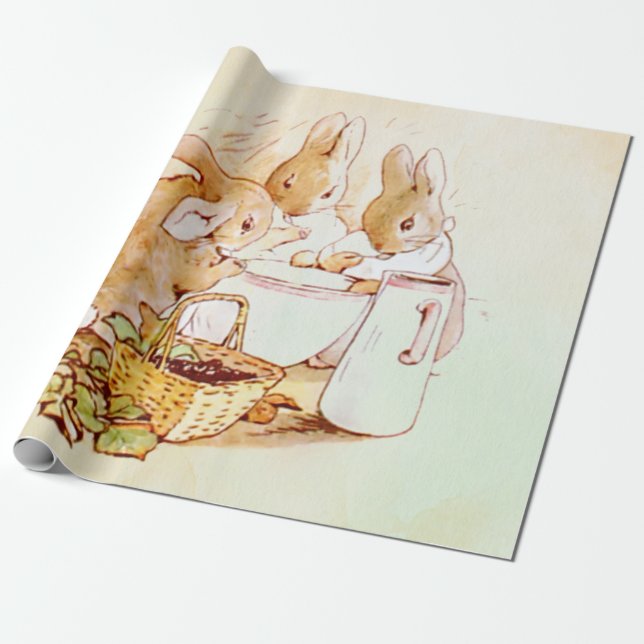 Peter Rabbit Beatrix Potter Presentpapper (Utrullad)