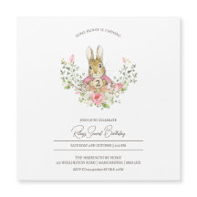 Peter Rabbit Birthday Magnetic Inbjudan