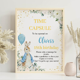 Peter Rabbit Birthday Time Capsule Sign Wildblomma Poster
