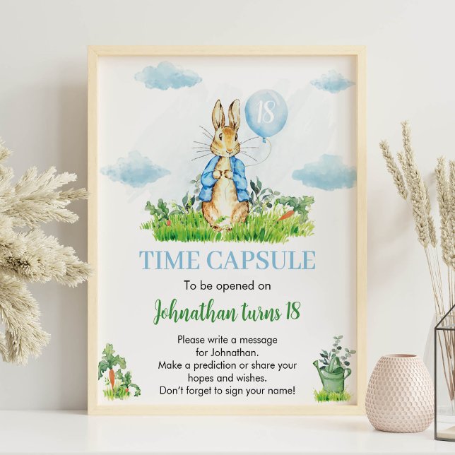 Peter Rabbit Birthday Time Capsule-tecken Poster (Skapare uppladdad)