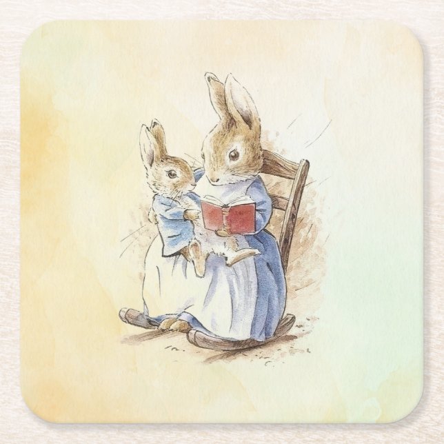 Peter Rabbit (bok) Underlägg Papper Kvadrat (Framsidan)