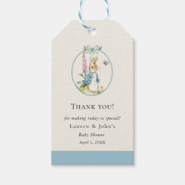 Peter Rabbit Boy Baby Shower tack Presentetikett