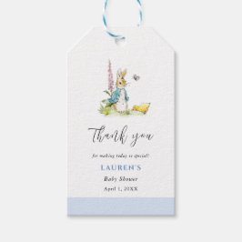 Peter Rabbit Boy Baby Shower tack Presentetikett