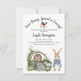 Peter Rabbit Boy Shower Forest Burrow Garden Inbjudningar