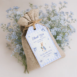 Peter Rabbit Bunny Baby Shower Thank You Gift Tag Presentetikett