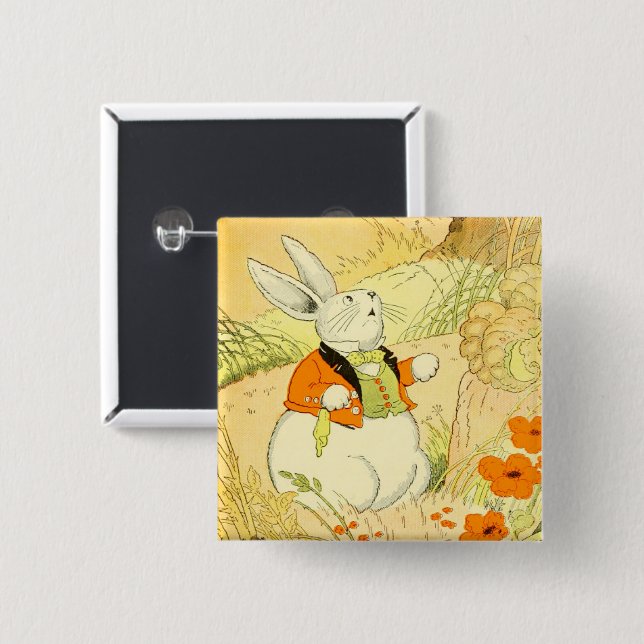 Peter Rabbit Button Knapp (Framsida & baksida)