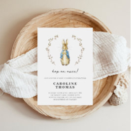 Peter Rabbit Cute Baby Shower Inbjudningar