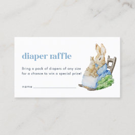 Peter Rabbit Diaper Raffle Baby Shower Infoga kort
