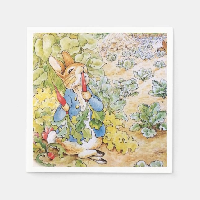 Peter Rabbit Eating a Carrot Pappersservett (Framsidan)