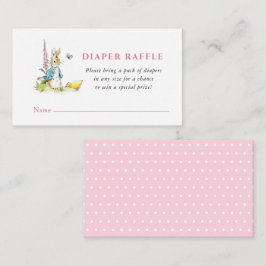 Peter Rabbit Flicka dusch Diaper Raffle Tilläggskort