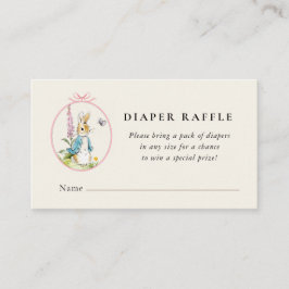 Peter Rabbit Flicka dusch Diaper Raffle Tilläggskort
