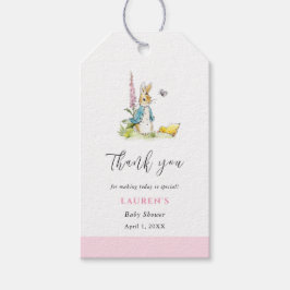 Peter Rabbit Flicka Shower tack Presentetikett