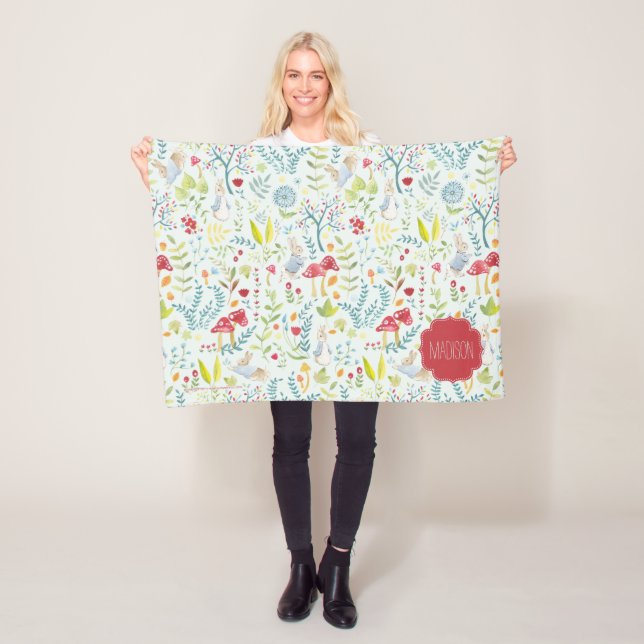 Peter Rabbit | Förändrad vattenfärg Mönster Fleecefilt (På plats)