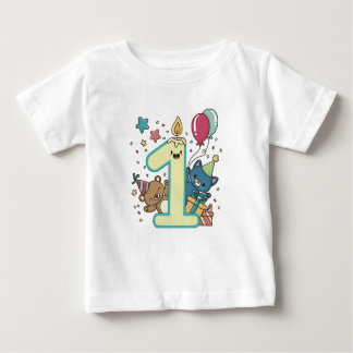 Peter Rabbit | Första födelsedagen med Namn Baby T Shirt