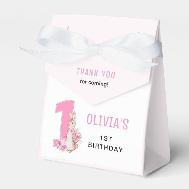 Peter Rabbit | Första födelsedagen Tack Presentaskar (Framsidan Sidan)