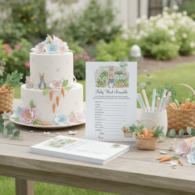Peter Rabbit Garden Scramble Baby Shower Game (Skapare uppladdad)