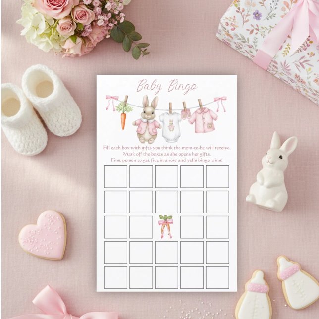 Peter Rabbit Girl Baby Shower Baby Bingo Game (Skapare uppladdad)