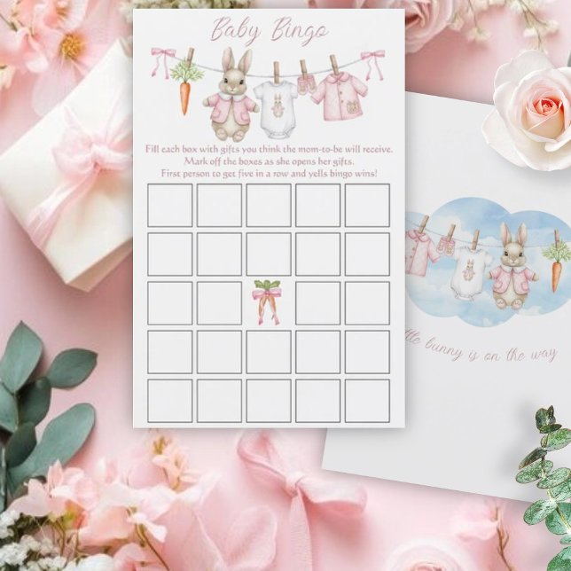 Peter Rabbit Girl Baby Shower Baby Bingo Game (Skapare uppladdad)