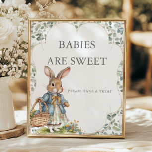 Peter Rabbit Girl Baby Shower Spädbarn Is Sweet Poster