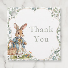 Peter Rabbit Girl Baby Shower Tack Gåvor Etiketter