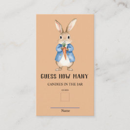 Peter Rabbit gissar hur många babyskor som spelar Tilläggskort