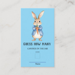 Peter Rabbit gissar hur många babyskor som spelar Tilläggskort