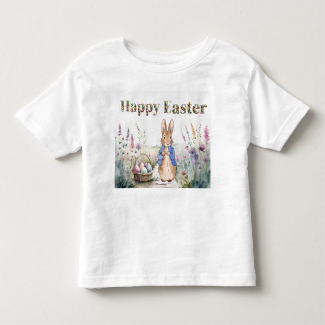 Peter Rabbit Glad påsk T Shirt (Framsida)