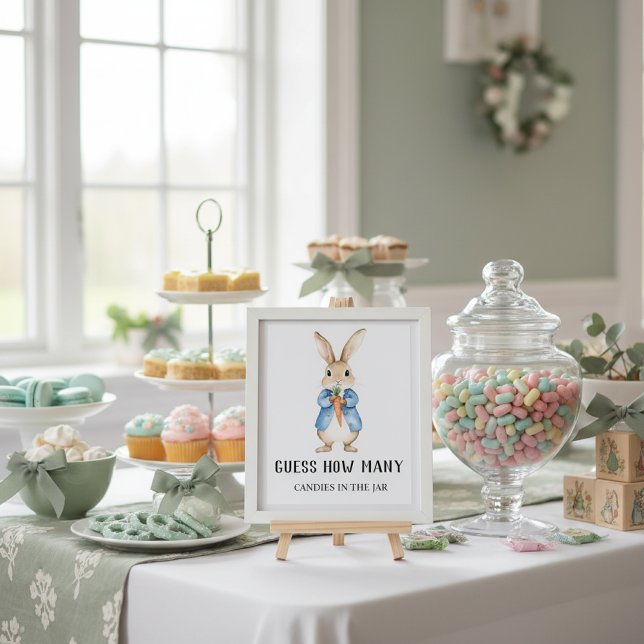 Peter Rabbit “Guess How Many” Baby Shower Game Poster (Skapare uppladdad)