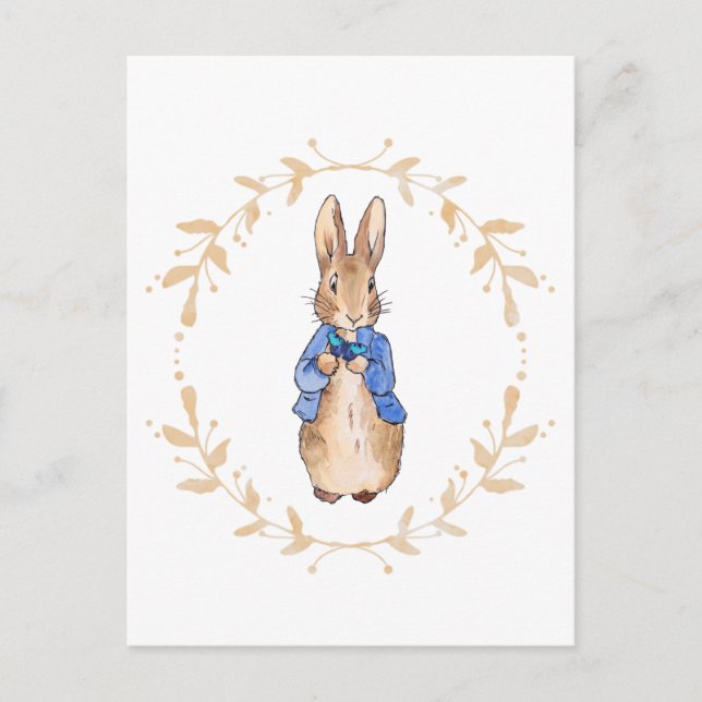 Peter Rabbit Holding a Blue Butterfly Vykort (Framsida)